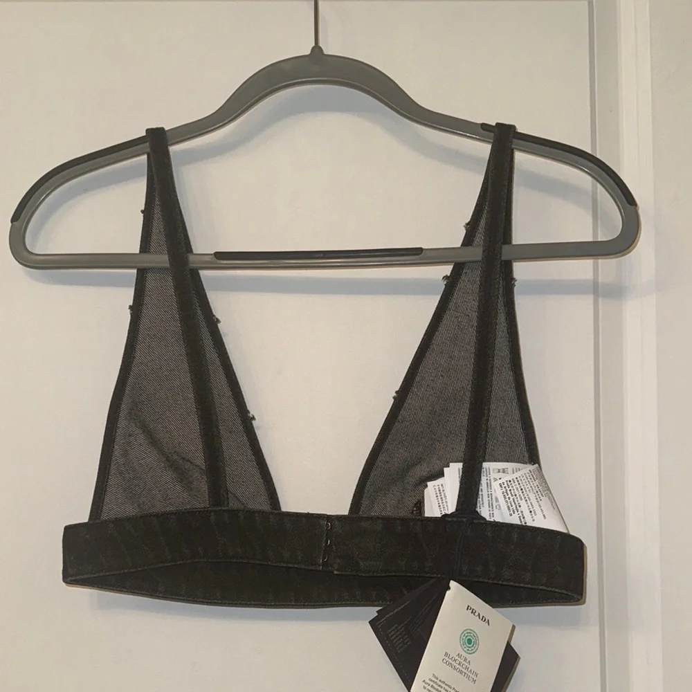 Prada Denim V-Neck Bralette - Picture 5 of 7